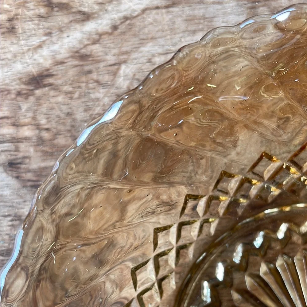 Amber Glass Decorative Bowl